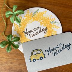 消しゴムはんこ【Have a nice day】