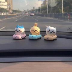 3個セット ちいかわ 置物 車 飾り 車の飾り物 車内 装飾 うさぎ ハチワレ 車用デコレーション 人形センターコンソール カー用品 装飾品 ア