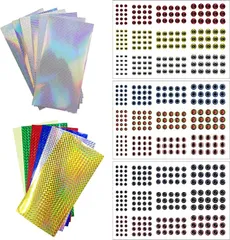 smile planing ルアー 改造 用 ホログラムシール 目玉シール 手作り 疑似餌 釣り 15点セット