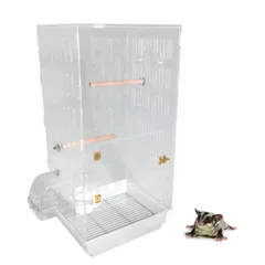 【中古】 モモンガ アクリルケージ 楽天市場】フクロモモンガ アクリルケージ クリアフロント