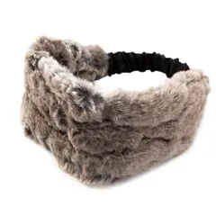 【ブラウン×ワンサイズ】[Cream dot. クリームドット公式] ヘアアクセサリー レディース ヘアターバン ヘアバンド 幅広 大人っぽい ファー ワイド エコファー フェイクファー 大人 ボリューム 大人 カジュアル 可愛い 秋冬 