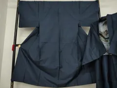 平和屋着物●男性　本場大島紬　アンサンブル　変わり格子　正絹　逸品　AAAZ3811ck