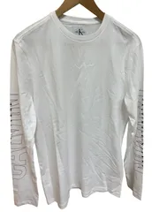 RE213 Calvin Klein カルバンクライン　ロンT 長袖カットソー　ホワイト　メンズ　サイズS