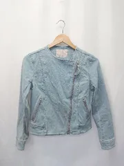 ◇ Θ 31 Sons de mode デニム 長袖 ライダース ジャケット サイズ38 インディゴ レディース E  【1410230014644】のサムネイル