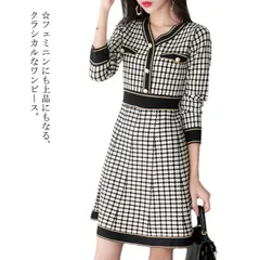 千鳥格子ワンピース 膝下 スリム フロントリボン フォーマル セレモニー キャバスーツ ワンピース 入学式 ママスーツ 入園式 ワンピース 入園式 スーツ ママ 結婚式 親族 フォーマルスーツ ワンピ#wxn1973