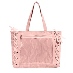 【売切注意！お急ぎ下さい】痛バ 痛バッグ トートバッグ 推し活バッグ いたバック 推し活 オタ A4 [Bearneko] 可愛い 大容量 いたば レースアップ リボン