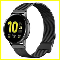 [AGUPERFIT] 時計バンド 20mm 22mm メッシュマグネットミラネーゼループベルト無段階調整ステンレススチールクイックリリースベルトスマートウォッチと普通の腕時計替えバンド (22mm ブラック)