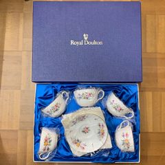 未使用 ミントン マーロウ カップ&ソーサー 5客セット 箱入り コレクション 【L】
