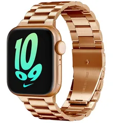 【2024 新型】コンパチブルapple watch バンド,アップルウォッチ バンド ステンレス製 長さ調整器具付き 交換バンド apple watch 10/9/8/7/6/SE/5/4/3/2/1対応 ビジネス 通勤 apple watch ベルト 