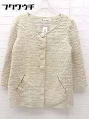◇ NATURAL BEAUTY BASIC ノーカラー ジャケット サイズM ベージュ レディース 【中古】 【1002801084479】