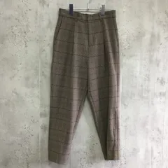 apart by lowrys  アパートバイローリーズ　ワンタックカジュアルパンツ　レディース　ブラウン系×チェック柄　Mサイズ