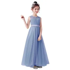 ☆ ブルー ☆ 150cm ☆ 発表会ドレス ワンピース ドレス ワンピース フォーマル 女の子 ロング フォーマルワンピース キッズワンピース 子供 こども 子ども ピアノ発表会 発表会 キッズ 子供服 子ども服 結婚式 子供ドレス 発表会ドレス