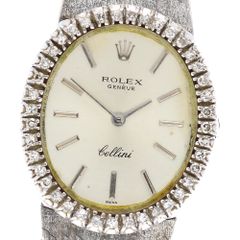 ロレックス ROLEX 3803 チェリーニ  K18WG ダイヤベゼル Cal.1600 手巻き レディース_825436