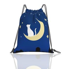 【人気商品】ジムサック ナップサック リュックサック スポーツバッグ リュック プールバッグ バックパック 可愛い猫 体操服入れ 大容量 収納便利 軽量 部活 和柄 ジム 遠足 キャンプ 水泳 アニメ [FURONGA] グッズ 雑貨 女の子 男の子