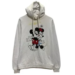 Disney キャラクタースウェット パーカー S ホワイト ディズニー プルオーバー ミッキー ミニー 古着卸 アメリカ仕入 a612-8460