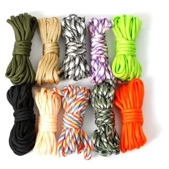 新品 パラコード ストラップ 10色 長さ3m 4mm DIY パラコード ブレスレット バックル ガイロープ キャンプ アウトドア用 多機能 DIY ペット首輪 友情ブレスレットセット クラフトセット