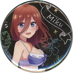 【中古】バッジ・ビンズ 中野三玖(Water Girl/背景黒) 「五等分の花嫁∽ ～5年間の思い出～ 三玖のブラインド缶バッジ ＜5年間の思い出ver.＞」