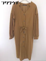 ◇ w closet ダブルクローゼット 長袖 ロング ワンピース サイズF ブラウン レディース  【中古】 【1112060012592】のサムネイル