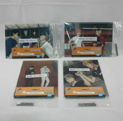 A1311・一番くじ ハイキュー！！  アクリルボード C賞 全4種 コンプリートセット 日向翔陽 影山飛雄 孤爪研磨 及川徹 宮侑 宮治 未開封品