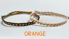小花柄ミサンガ 2本セット (ORANGE) 画像5枚目▶︎色番号⑥