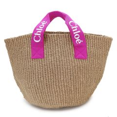 クロエ ハンドバッグ かごバッグ キッズ ガールズ 女の子 レディース 大人もOK バスケットバッグ ピンク Chloe KIDS × Mifuko C20045 49L