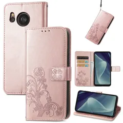 【新着商品】手帳型 ケース ノートブック型携帯電話保護カバー多機能携帯電話ホルスター財布携帯電話ホルダーバンプパターンテクスチャ耐久性摩擦耐性携帯電話ケース男性と女性に適した多色オプション Plus sense7 (四つ葉のクローバーローズゴールド) に適用す
