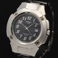 稼動 カシオ エディフィス QZ ブラック文字盤 MMM-101 デイト メンズ腕時計 KMR 2000000 NSK