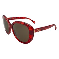 ドルチェ&ガッバーナ ドルガバ DG4248 2923/73 55□19 140 サングラス アイウェア レッド ラウンドフレーム DOLCE&GABBANA