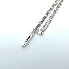 美品 GUCCI グッチ Gスクエア ネックレス シルバー SV925 カットアウトG ペンダント アクセサリー メンズ レディース I2