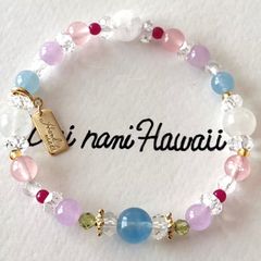 『 Shining tiara 人魚の花輪 』パワーストーンブレスレット　8mm