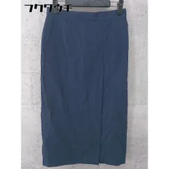 ◇ Adam et Rope’ アダム エ ロペ フロントスリット 膝下丈 ナロー スカート サイズ38 ネイビー レディース 【中古】 【1002801593858】