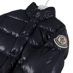 美品 MONCLER モンクレール ダウンジャケット ダウンコート ロゴワッペン ビッグロゴ フード収納　ユニセックス