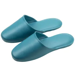 ニッポン スリッパ 子供用 ビニールレザー ベストH トイレ用 来客用 業務用 鞋 21.5cm ブルー 抗菌 348725