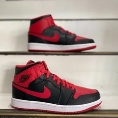 NIKE ナイキ AIR JORDAN1 MID エアジョーダン1 ミッド 黒赤 ブルズカラー BRED (AJ96)