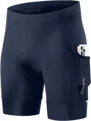 Santic(サンティック) サイクルパンツ メンズ レーサーパンツ サイクリング ロードバイク インナーパンツ 自転車パンツ サイクルウエア パッド付( ネイビー,  2XL)