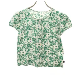 agnes b. アニエスベー 日本製 花柄 半袖 天竺 カーディガン アイボリー レディース 古着