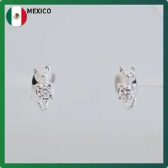 【新古品】メキシコ  ピアス  ガラス  シルバー  銀  メキシカンジュエリー  猫  ヴィンテージ