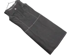 QUEENS COURT クイーンズコート デニム ノースリーブ ワンピース size1/黒 ■◆ レディース