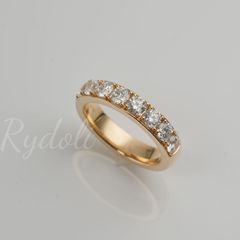 K18 1.60ct  オーダーメイドリング ラボグロウンダイヤモンド Au750指輪 誕生日記念日プレゼント  エンゲージメントリング  定番ダイヤリング  レディースリング  地金たっぷり  高級感ハーフエタニティリング