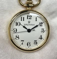 【メンテナンス済】 WALTHAM ウォルサム 手巻き 懐中時計 K18 金無垢 オープンフェイス イーグル 1850 