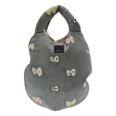 【美品】  mina perhonen / ミナペルホネン | hana hana egg bag  / ハナハナ ちょうちょう 総柄 エッグ ハンドバッグ | gray | レディース
