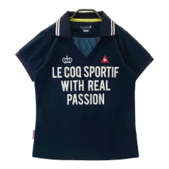 サイズ：L LE COQ GOLF ルコックゴルフ  半袖ポロシャツ スキッパー  ネイビー系 [240101481422] ゴルフウェア レディース ストスト