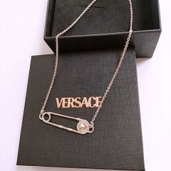 【新品未使用】VERSACE セーフティピン ネックレス チェーン シルバー ヴェルサーチェ