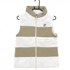 【超美品】アルチビオ 中綿ベスト 白×ベージュ 蓄熱裏地 レディース 40(L) ゴルフウェア 2023年モデル archivio