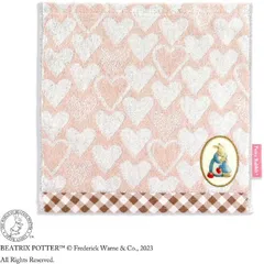 【 新品 未開封 】   タオル美術館 PETER RABBIT ハート タオルハンカチ ピンク 未使用 送料無料