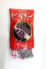 【全国送料無料】作業用ゴム手袋　トワロン　No.151　ブラウン　LLサイズ　1双（メール便）