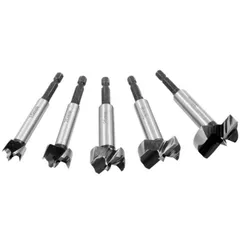 新品 ボアビット 5本 セット 六角軸 木工用ドリル 木材 穴あけ ドリルボアビット セット 15mm、20mm、25mm、30mm、35m 六角軸座グリビット ちょうちょう