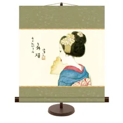 竹久夢二 掛軸 少女とウサギ