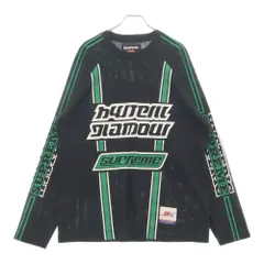 SUPREME (シュプリーム) 24AW×HYSTERIC GLAMOUR Mesh L/S Top ヒステリックグラマー アームフロントプリント メッシュ 長袖Tシャツ カットソー ブラック/グリーン 02243ZI09396
