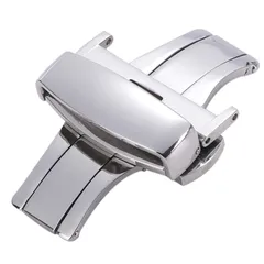 [ルボナリエ] Dバックル 尾錠 観音開き 両開き ワンプッシュ 時計バンド 時計ベルト 交換 腕時計 10mm-22mm (シルバー 20mm) [シルバー] [20mm]